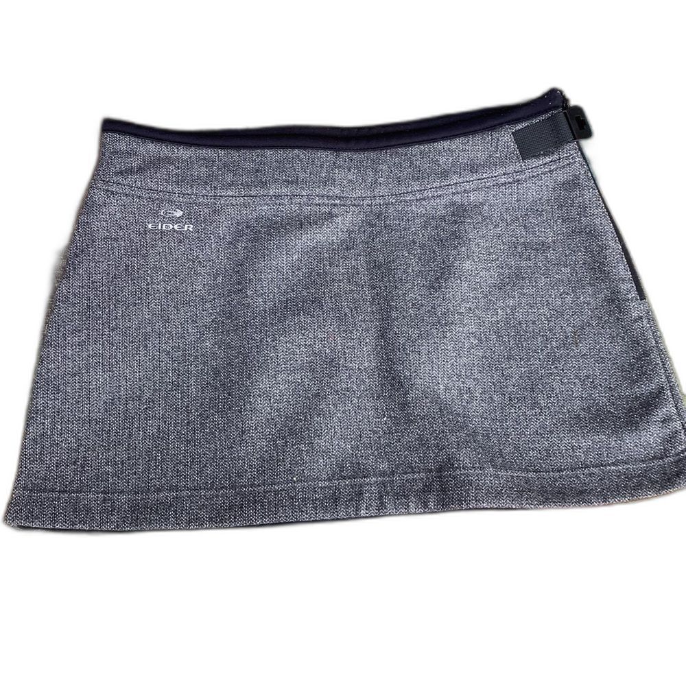 Eider Gray Athletic Mini Skirt Wool Blend Knit Sporty Tennis Skirt Size 6